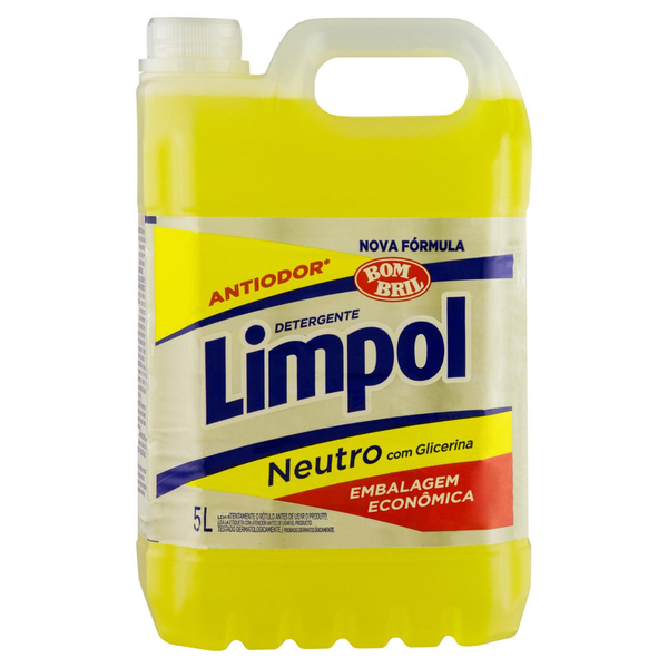 Detergente Líquido Neutro LIMPOL Galão 5l Embalagem Econômica