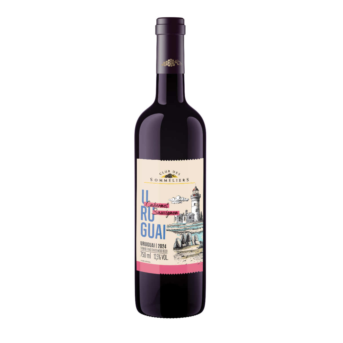 Vinho Tinto Uruguaio Clube Des Sommeliers Cabernet Sauvignon 750ml