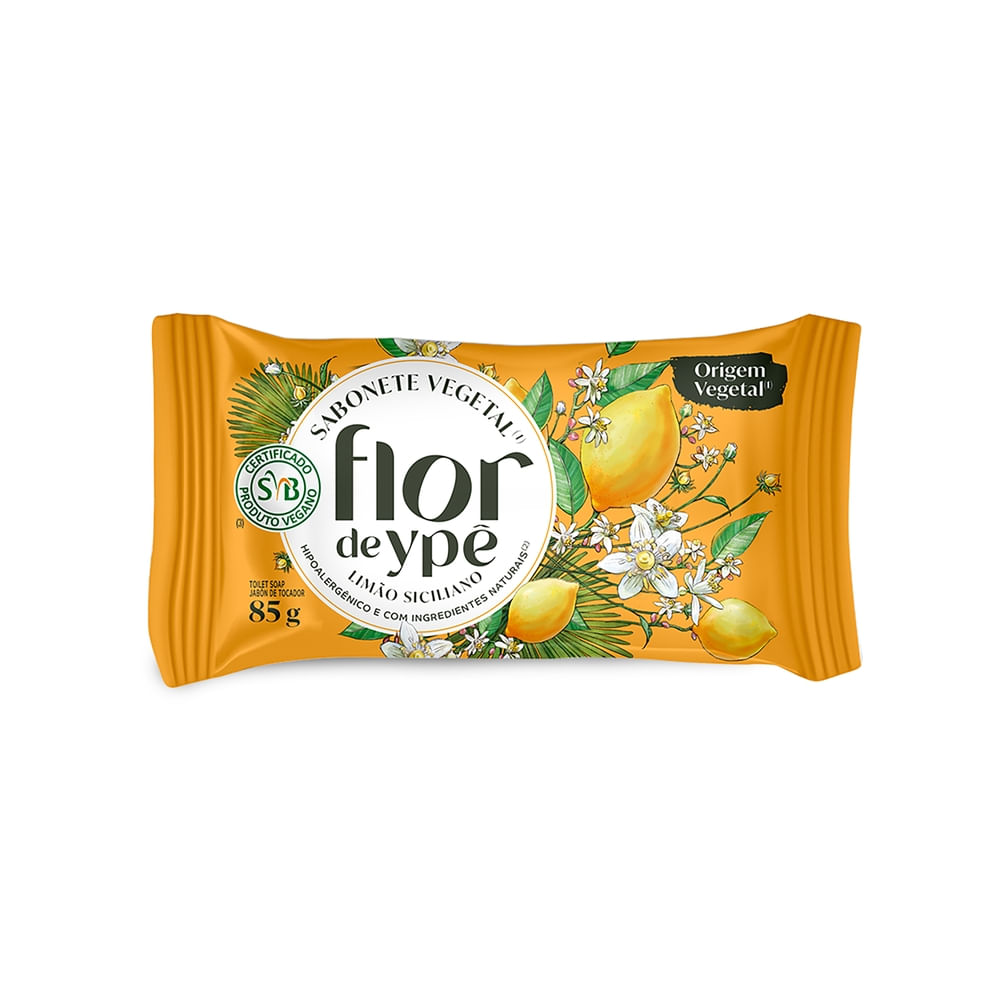 Sabonete Flor de YPÊ Vegano Limão Siciliano 85g
