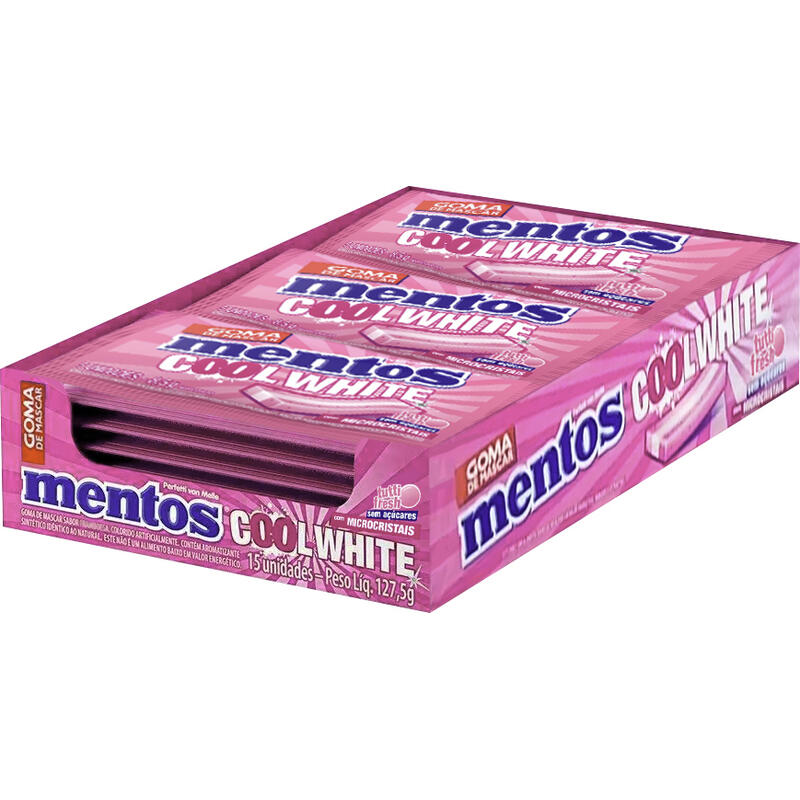 Chiclete Mentos Cool White Tutti Frutti 15 un