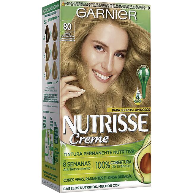 Tintura para Cabelo Nutrisse Louro Pátria 80 Kit