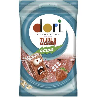 Bala de Gelatina Dori Tijolo ácido 85g