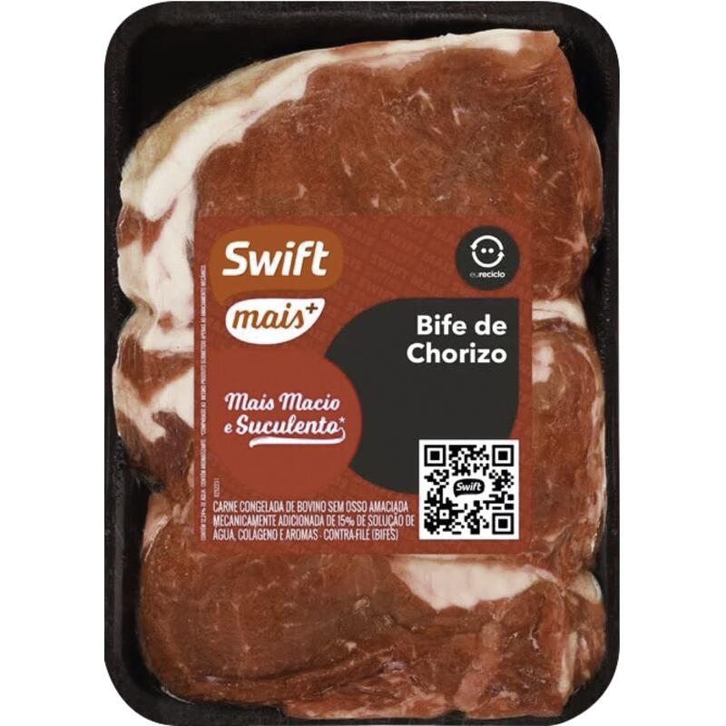 Contrafilé Chorizo Bov Swift Mais Cong Preço por quilo na bandeja