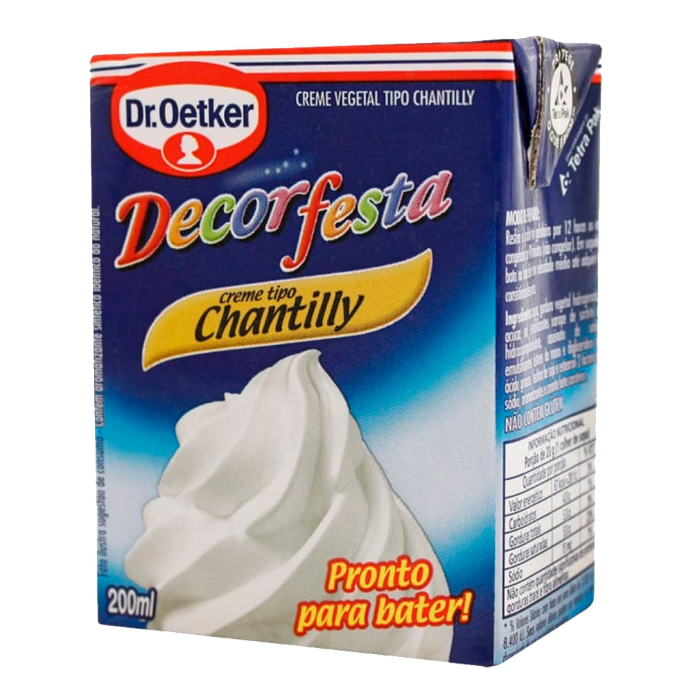 Creme Tipo Chantilly Dr Oetker Decorfesta 200ml