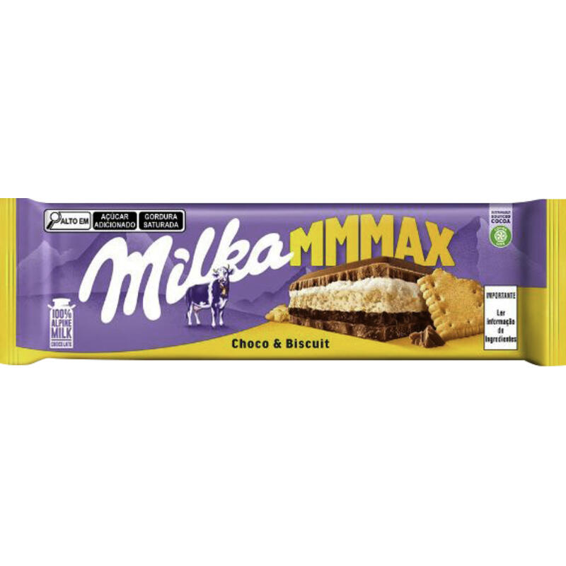 Chocolate Recheado Milka Choco e biscuit 300g
