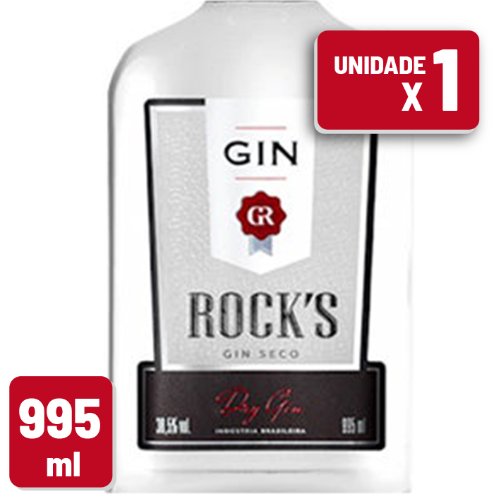 Gin Rocks Garrafa Vidro 995ml