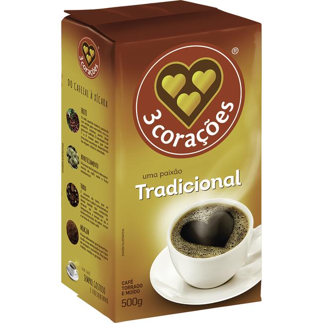 Café 3 Corações Vácuo 500g