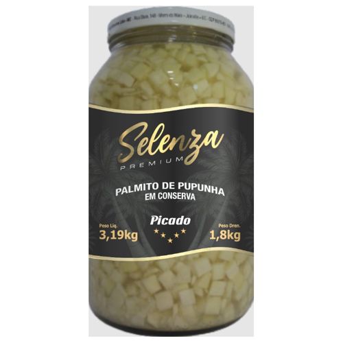 Palmito De Pupunha Selenza Premium Picado Em Conserva 1,8kg
