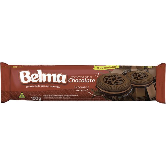 Biscoito Recheado Belma Chocolate 100g