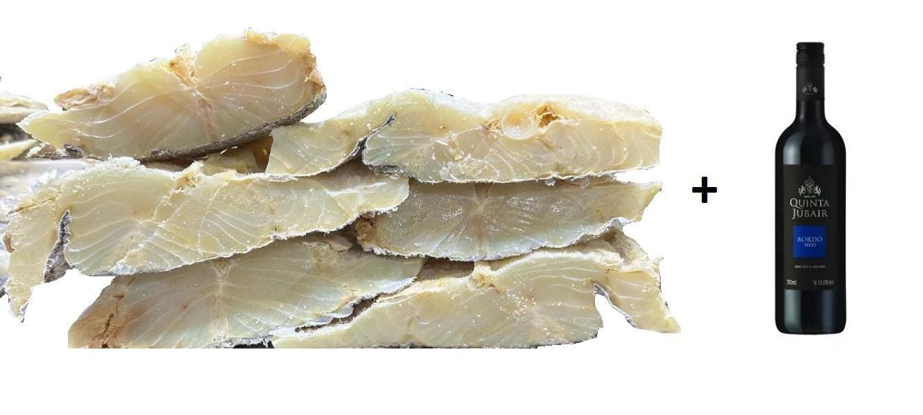 Bacalhau Salgado Zarbo 1 Kilo + 1 Vinho Seco Quinta Jubair