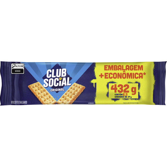 Biscoito Club Social Original 432g