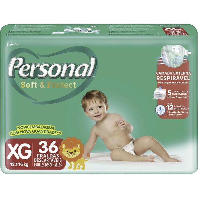 Fralda Descartável Personal Mega XG 36 un