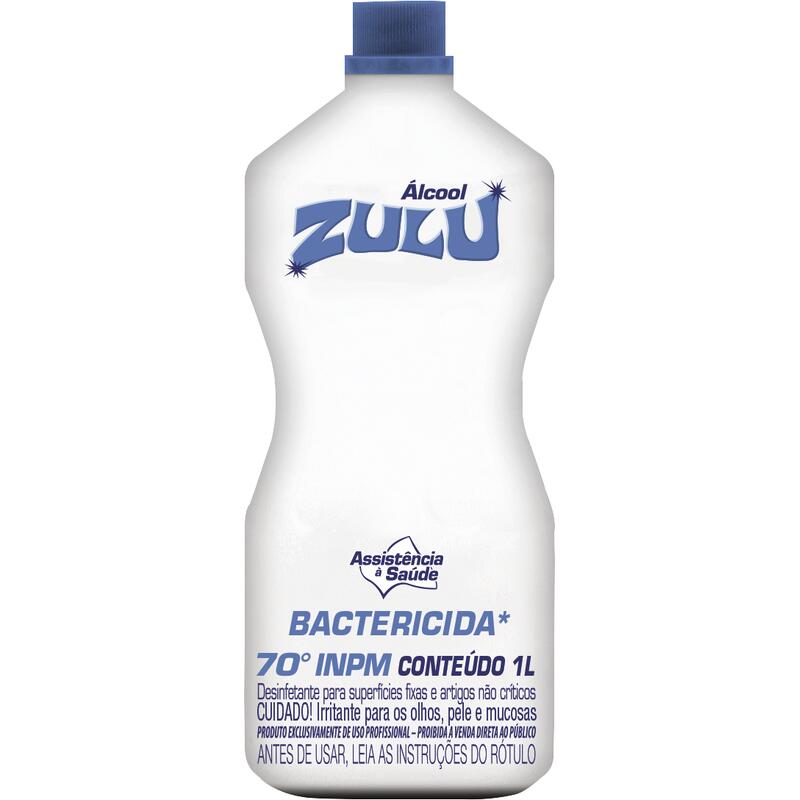 Álcool Bactericida Zulu 70° INPM 1L