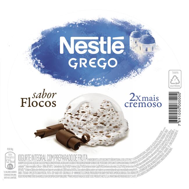 Iogurte Grego Nestlé Flocos 90g