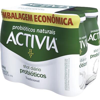 Leite Fermentado Activia Shot Diário Tradicional 600g