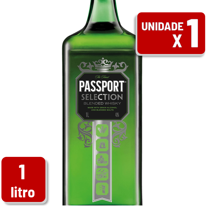 Whisky Passport Selection Garrafa Vidro 1L