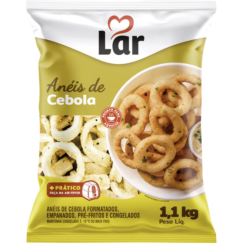 Anéis de Cebola Lar Congelado 1,1kg