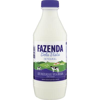 Leite Pasteurizado Homogeneizado Tipo A Integral Fazenda Bela Vista Garrafa 1l