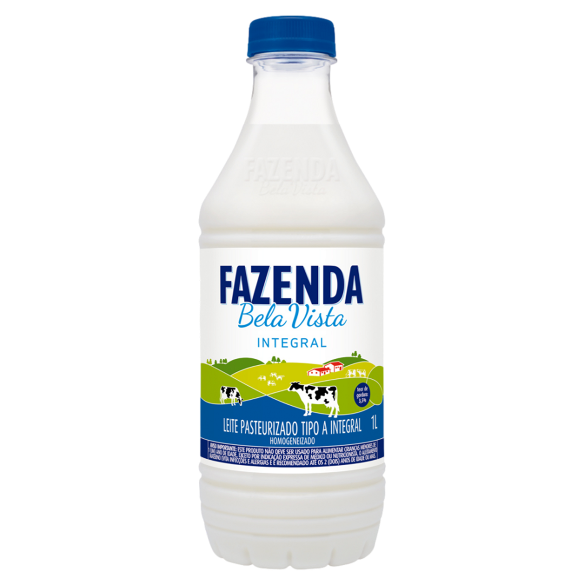 Leite Pasteurizado Homogeneizado Tipo A Integral Fazenda Bela Vista Garrafa 1l