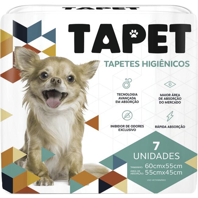 Tapete Higiênico para Cães Tapet 60x55cm 7 un
