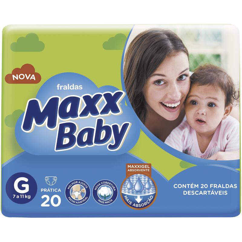 Fralda Descartável Maxx Baby Prática - G 20 un