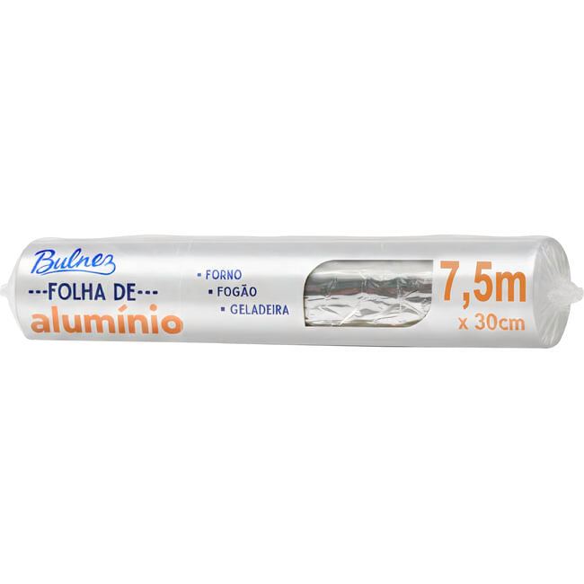 Folha de Alumínio Bulnez 0,30cm x 7,5m 1 rolo